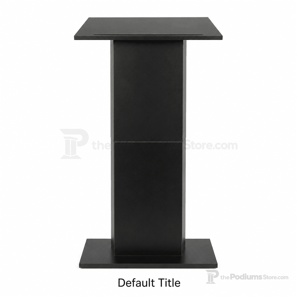 Folding Column-Style Portable Lectern — Black Portable Lectern LCPMKDBK - thePodiumsStore