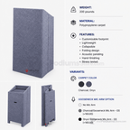 Folding Portable Lectern (PS-FFL) Portable Lectern FFL Charcoal No Mic Arm - thePodiumsStore