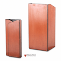 Folding Portable Podium with Sound (PS-5898) Portable Lectern 5898 Walnut No Bag - thePodiumsStore