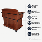 Fortress Multimedia Lectern Multimedia Lectern PDFOR Light Oak 35 - thePodiumsStore