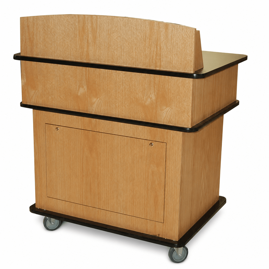 Fortress Multimedia Lectern Multimedia Lectern PDFOR Light Oak 35 - thePodiumsStore