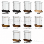Foundation Glass Church Pulpit (PS-NC10) Glass Pulpit NC10 Black Lacquer - thePodiumsStore