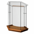 Foundation Glass Church Pulpit (PS-NC10) Glass Pulpit NC10 Black Lacquer - thePodiumsStore