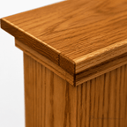 FPL245 Full-Pedestal Wood Lectern Non-Sound Lectern AST125-O Oak Wood - Natural (Clear Coat) No Cross - thePodiumsStore