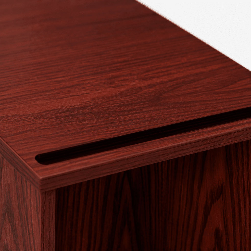Full-Floor Lectern — Mahogany (PS-222) Non-Sound Lectern 222-MY Mahogany No Caster Kit - thePodiumsStore