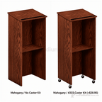 Full-Floor Lectern — Mahogany (PS-222) Non-Sound Lectern 222-MY Mahogany No Caster Kit - thePodiumsStore