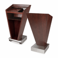 Full-Floor Lectern (PS-5890) Non-Sound Lectern 5890 Medium Oak - thePodiumsStore