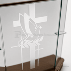 Glass Church Pulpit (PS-NC8) Glass Pulpit NC8 Black Lacquer - thePodiumsStore