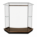 Glass Church Pulpit (PS-NC8) Glass Pulpit NC8 Black Lacquer - thePodiumsStore