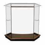 Glass Church Pulpit (PS-NC8) Glass Pulpit NC8 Black Lacquer - thePodiumsStore