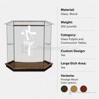 Glass Church Pulpit (PS-NC8) Glass Pulpit NC8 Black Lacquer - thePodiumsStore