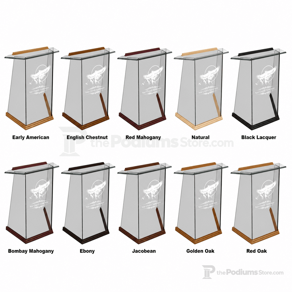 Glass Tabletop Lectern (PS-NC2T) Tabletop Lectern NC2T Early American - thePodiumsStore