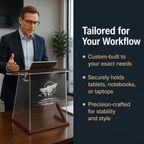 Glass Tabletop Lectern (PS-NC2T) Tabletop Lectern NC2T Early American - thePodiumsStore