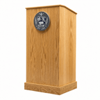 Graduate Solid Hardwood Lectern Hardwood Lectern GRAD411-O-N Natural (Clear Coat) No Logo - thePodiumsStore