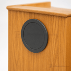 Graduate Solid Hardwood Lectern Hardwood Lectern GRAD411-O-N Natural (Clear Coat) No Logo - thePodiumsStore