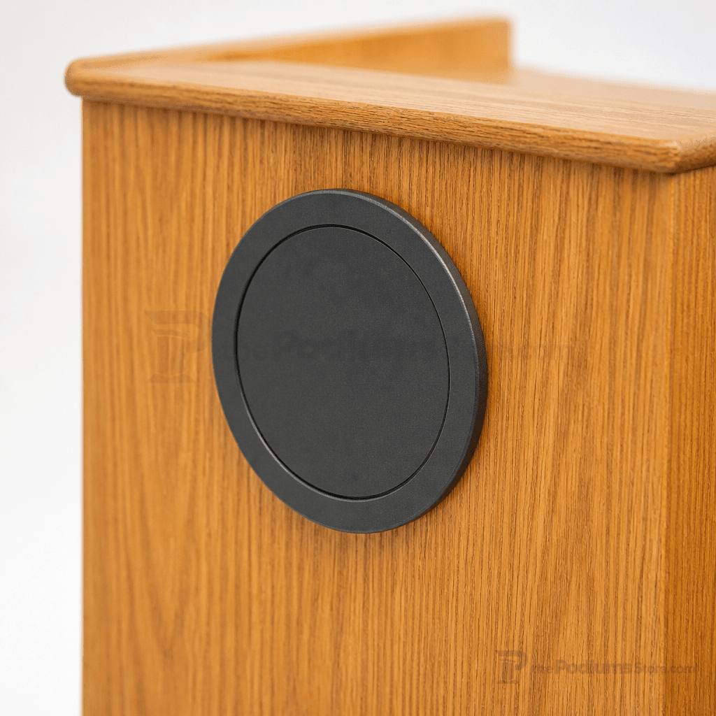 Graduate Solid Hardwood Lectern Hardwood Lectern GRAD411-O-N Natural (Clear Coat) No Logo - thePodiumsStore