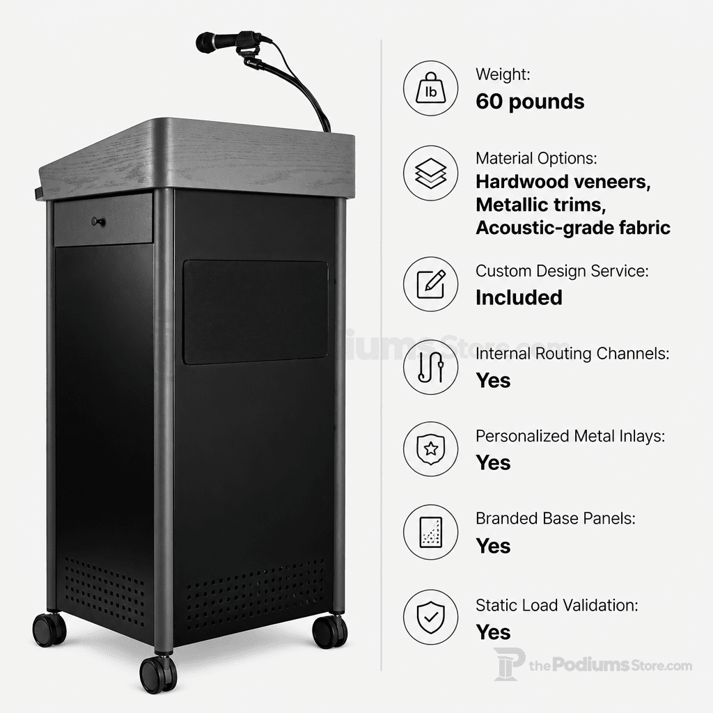 Greystone Sound Lectern (PS-GSL-S) Sound Lectern GSL-S - thePodiumsStore