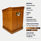 Heritage Solid Hardwood Lectern Hardwood Lectern PDHER-28 Light Oak 35 No Logo - thePodiumsStore