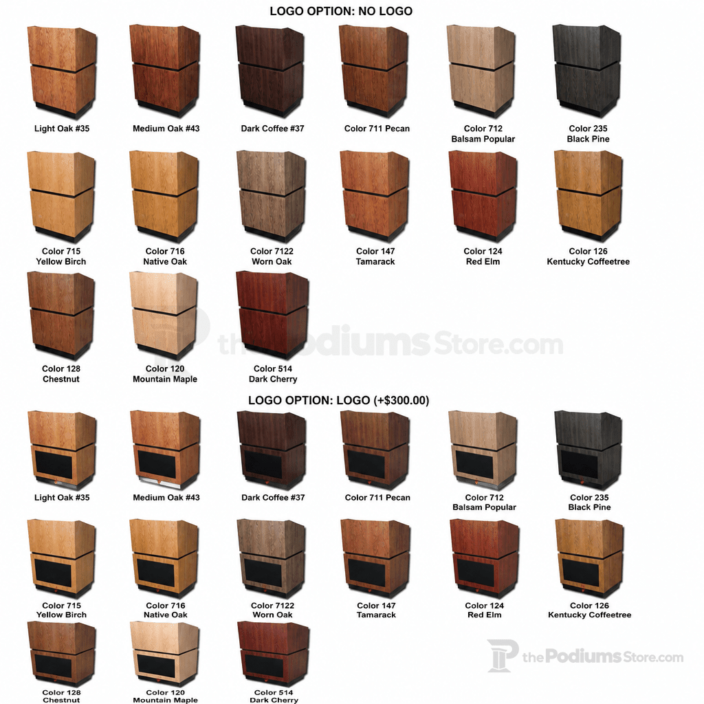 Landmark Solid Hardwood Lectern Hardwood Lectern PDLAN Light Oak 35 No Logo - thePodiumsStore