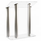 Large AlumAcrylic Acrylic & Aluminum Podium Acrylic & Aluminum Podium LECTALACLG - thePodiumsStore