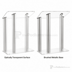Large AlumAcrylic Acrylic & Aluminum Podium Acrylic & Aluminum Podium LECTALACLG - thePodiumsStore