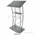 Large Curved Metal Truss Lectern — Silver (PS-KML2S) Metal Truss Lectern KML2S - thePodiumsStore