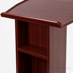 Mobile Lectern with Open Back & Shelf — Mahogany Portable Lectern OLILCTOPBSM - thePodiumsStore