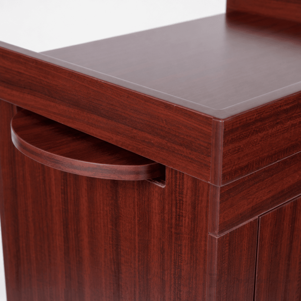 Mobile Presentation Lectern — Mahogany Non-Sound Lectern OLILCTMMSSM - thePodiumsStore