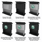 Motorized Height-Adjustable ADA Aluminum Lectern Height Adjustable Lectern 1ALACC No Logo Silver Frame with Black Top & Base - thePodiumsStore