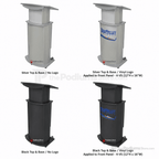 Motorized Height-Adjustable Aluminum Podium Height Adjustable Lectern 1ALADJ Silver Top & Base No Logo - thePodiumsStore