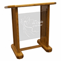 Neos Glass & Wood Church Pulpit (PS-NC13) Glass Pulpit NC13 Black Lacquer - thePodiumsStore
