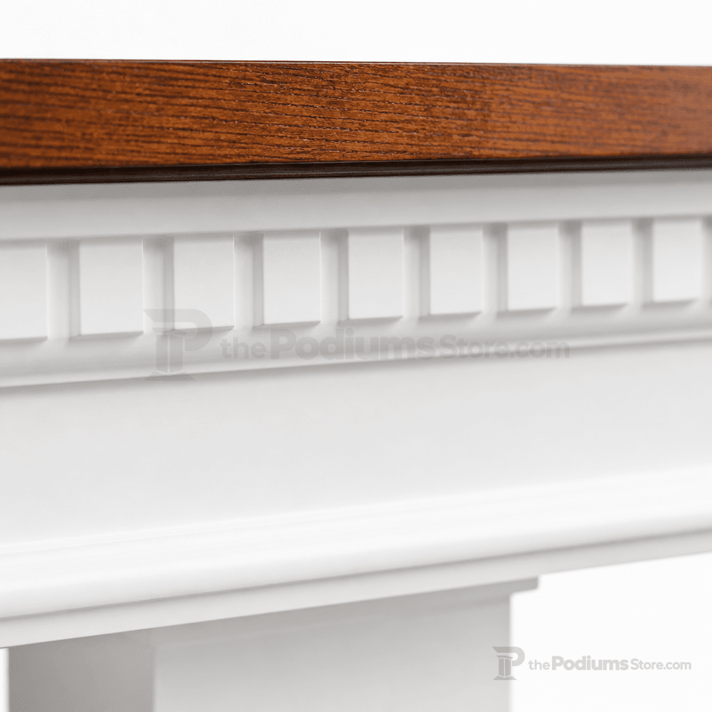 Open-Style Fluted Wood Communion Table (PS-8405) Communion Table 8405 Light Oak 35 - thePodiumsStore