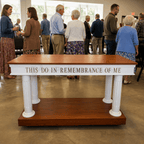 Open-Style Octagonal Wood Communion Table (PS-8302-OCT) Communion Table 8302-OCT Light Oak 35 No White - thePodiumsStore