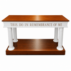 Open-Style Octagonal Wood Communion Table (PS-8302-OCT) Communion Table 8302-OCT Light Oak 35 No White - thePodiumsStore