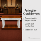 Open-Style Octagonal Wood Communion Table (PS-8302-OCT) Communion Table 8302-OCT Light Oak 35 No White - thePodiumsStore
