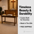 Open-Style Wood Communion Table (PS-905) Communion Table No. 905 Light OaK 35 - thePodiumsStore