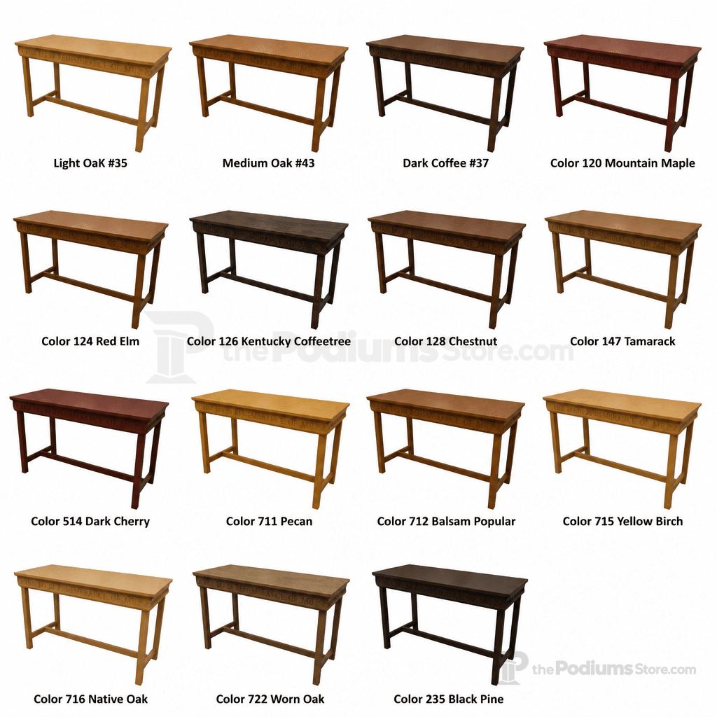 Open-Style Wood Communion Table (PS-905) Communion Table No. 905 Light OaK 35 - thePodiumsStore