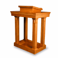 Open Tiered-Top Wood Church Pulpit (PS-120) Church Wood Pulpit TOP-120 Light Oak 35 - thePodiumsStore