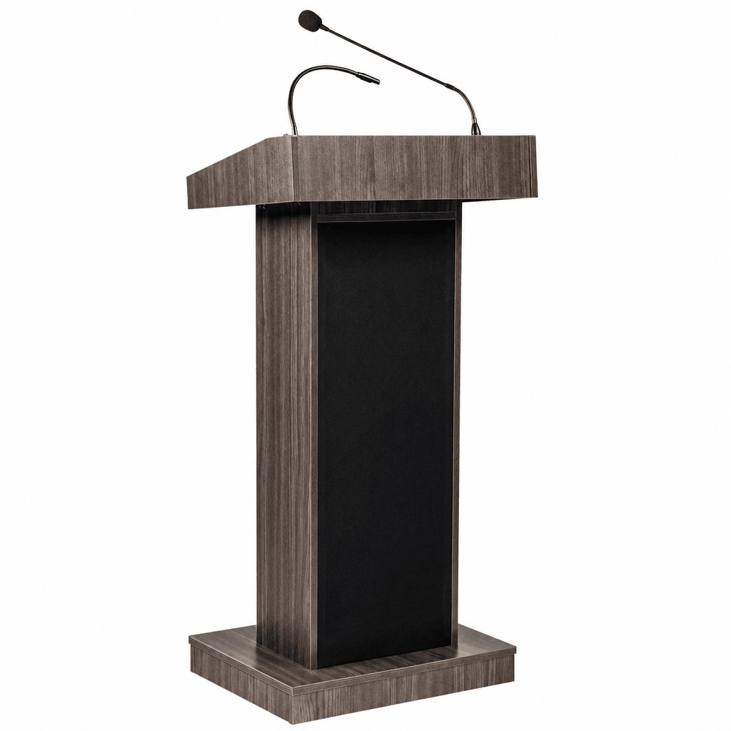 Orator Fixed-Height Sound Lectern (PS-800X) Sound Lectern 800X Mahogany No Accessories No Battery - thePodiumsStore