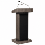 Orator Fixed-Height Sound Lectern (PS-800X) Sound Lectern 800X Mahogany No Accessories No Battery - thePodiumsStore