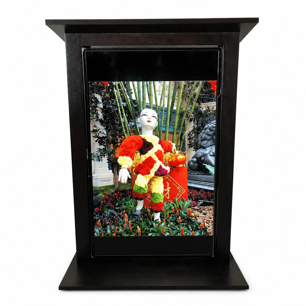 PC-LCD Wood Lectern with Digital Display LCD Display Lectern PD-LCD Light Oak 35 - thePodiumsStore