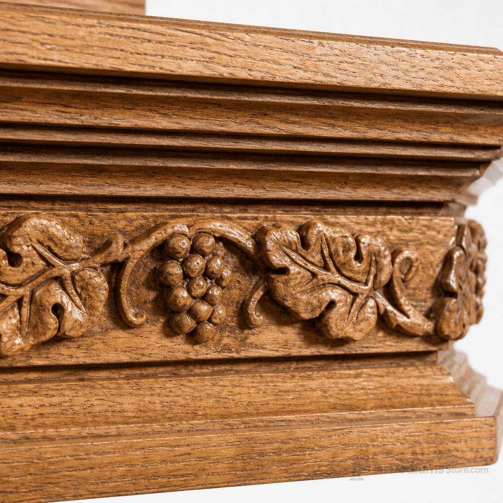 Pedestal Wood Church Pulpit (PS-5402) Church Wood Pulpit NO 5402 Light Oak 35 - thePodiumsStore