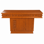 Pedestal Wood Communion Table (PS-560) Communion Table NO 560 Light Oak 35 - thePodiumsStore