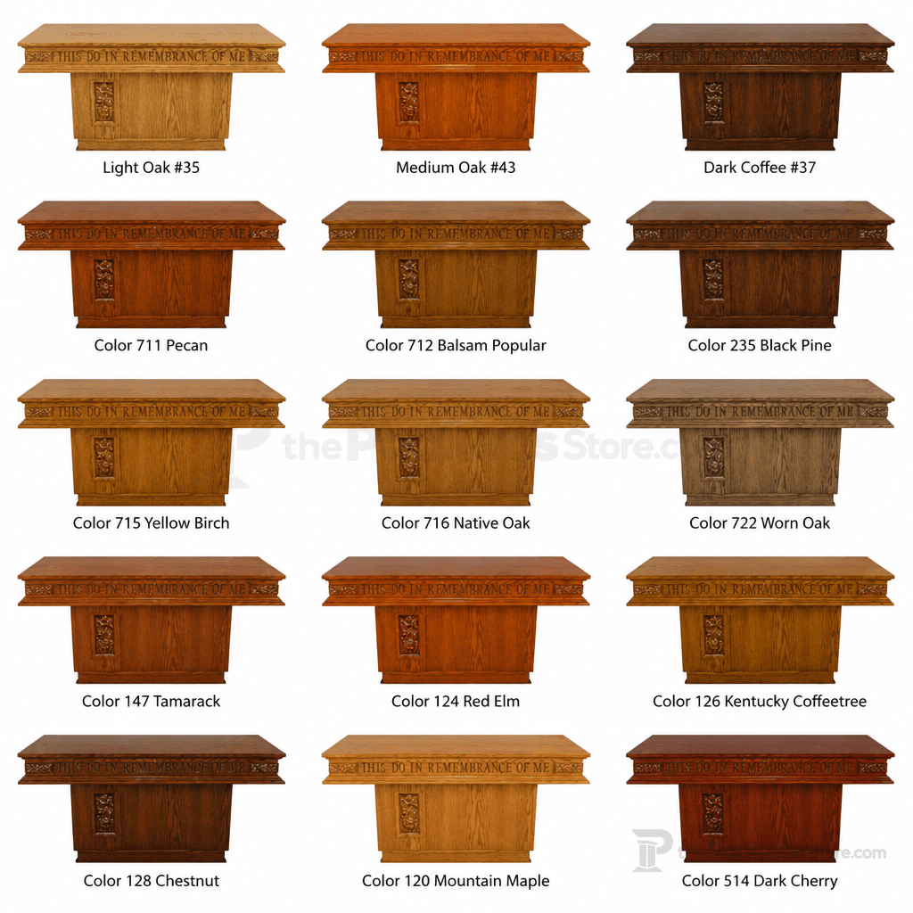 Pedestal Wood Communion Table (PS-560) Communion Table NO 560 Light Oak 35 - thePodiumsStore