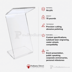 Plateau Clear Acrylic Lectern Acrylic Lectern LECTZ - thePodiumsStore