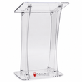 Portable Acrylic Lectern Acrylic Lectern KDUVLECF Frosted - thePodiumsStore