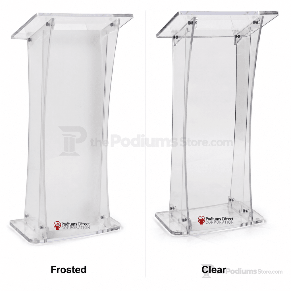 Portable Acrylic Lectern Acrylic Lectern KDUVLECF Frosted - thePodiumsStore