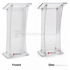 Portable Acrylic Lectern Acrylic Lectern KDUVLECF Frosted - thePodiumsStore