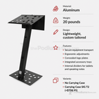 Portable Aluminum Lectern — Contemporary (PS-Y-7) Portable Lectern Y7-V23 No Carrying Case - thePodiumsStore