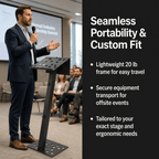 Portable Aluminum Lectern — Contemporary (PS-Y-7) Portable Lectern Y7-V23 No Carrying Case - thePodiumsStore